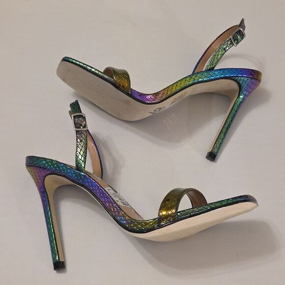 BRAND NEW STEVE MADDEN BETTHANY MULTI SNAKE STILETTO HEEL with ANKLE STRAP - Picture 7 of 16